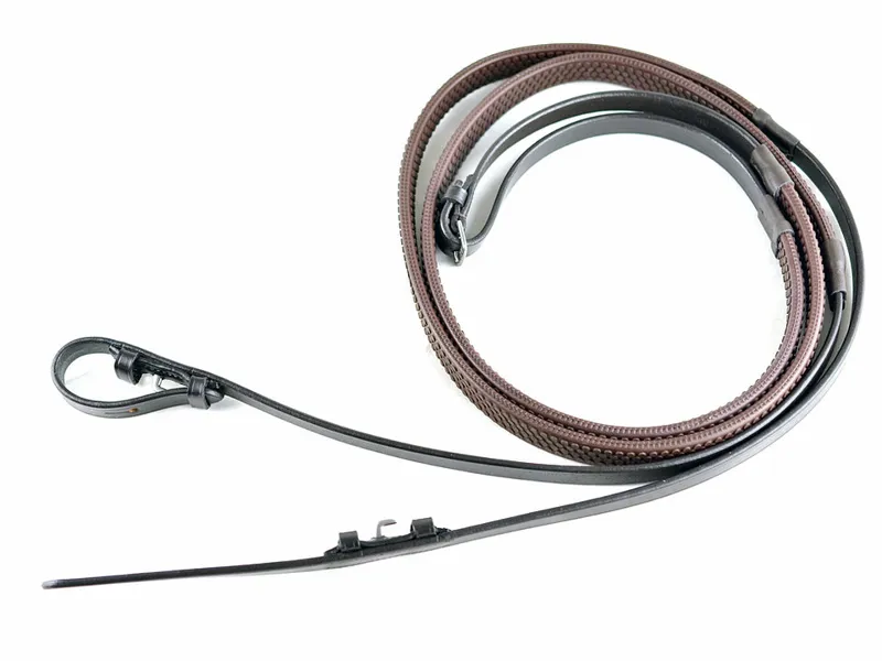 Dever Ascot 5/8In Rubber Grip Reins 54In Long Brown-1